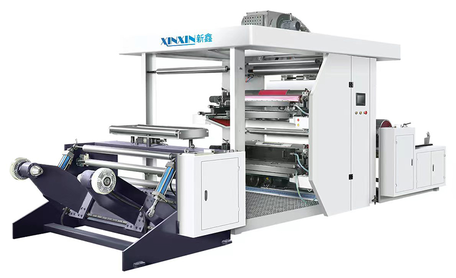 Máquina impresora flexográfica con troquelado