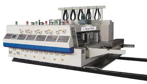 Máquina impresora flexográfica ranuradora semiautomática